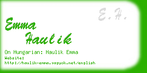 emma haulik business card